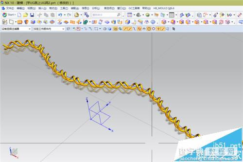UG10.0怎么绘制螺旋线形状的模型?19