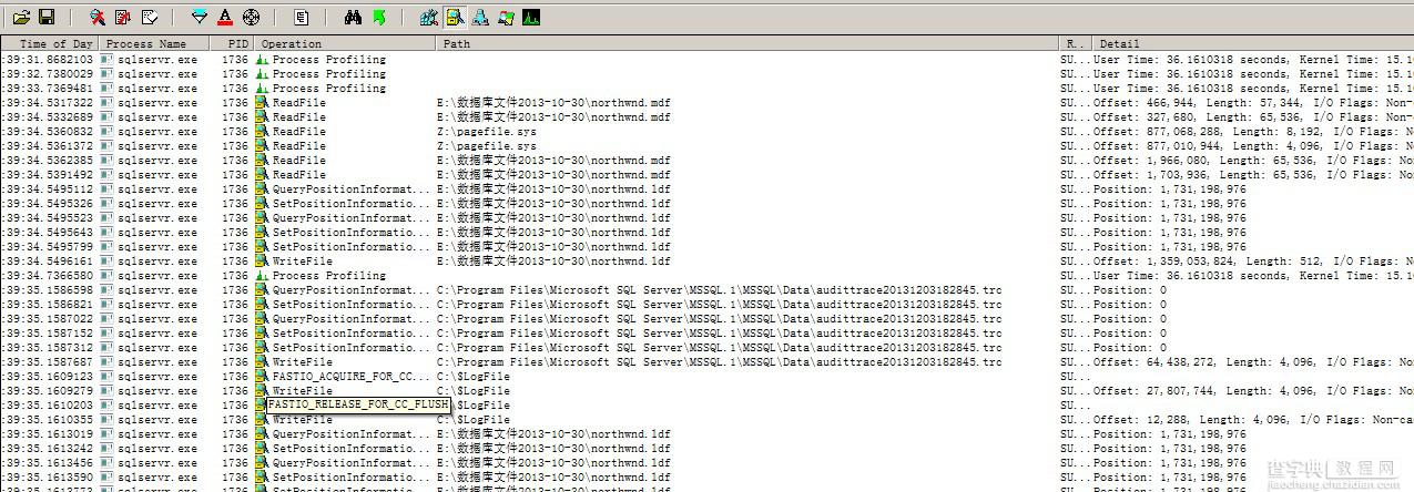 怎样使用Process Monitor来监视SQLSERVER的logwrite大小18