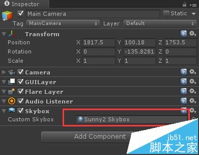 Unity3D天空盒子素材该怎么添加?8