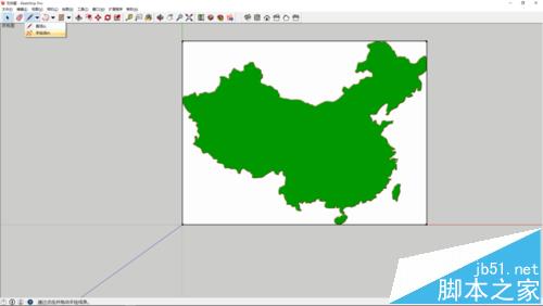 sketchup怎么在地图上制作中国地图图形的书架?5
