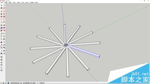 sketchup怎么快速绘制环形阵列?1