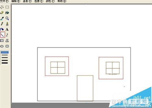 微软画图软件怎么绘制一座小房子?6