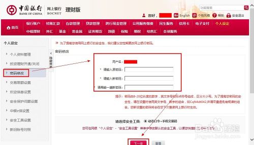 中国银行网上银行怎么修改密码详细操作流程图解4