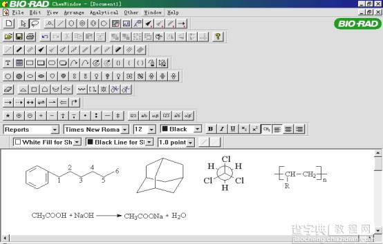 化学绘图类软件ChemWindow的使用方法和技巧2