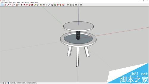 sketchup怎么绘制一个很有创意的桌椅模型?1