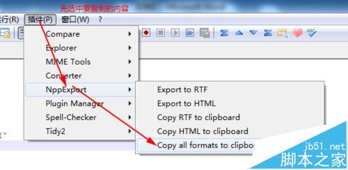 notepad++怎么复制带格式的代码?3