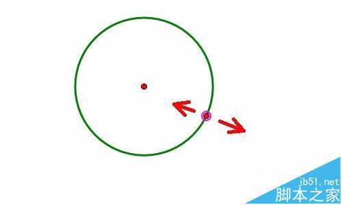 几何画板怎么绘制两个外相切的圆并标注?5