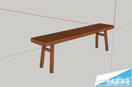 SketchUp怎么设计长腿板凳?9