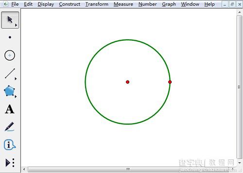 如何利用几何画板绘制半圆？几何画板制作圆台/度量圆半径/度量圆的周长步骤10
