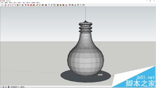 sketchup怎么画一个简单的灯泡模型?10