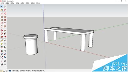 sketchup一套单人的桌子和椅子?1