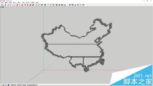 sketchup怎么在地图上制作中国地图图形的书架?10