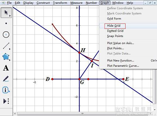 怎么用几何画板绘制网格点 几何画板显示和隐藏网格线的设置图文教程2