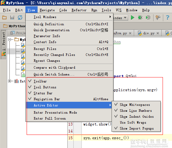 Python开发工具PyCharm个性化设置(图解)7