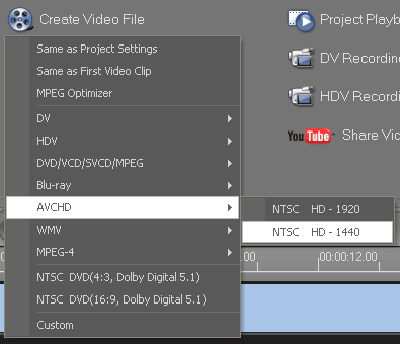会声会影如何将视频转换成AVCHD高级视频编解码器高清格式2