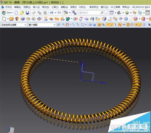 UG10.0怎么绘制螺旋线形状的模型?15