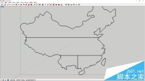 sketchup怎么在地图上制作中国地图图形的书架?9