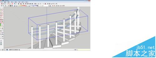 SketchUp2014怎么绘制画旋转楼梯?8