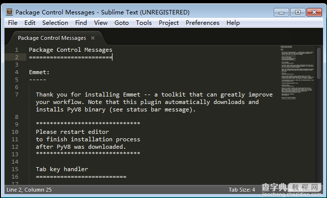 Sublimetext3安装Emmet插件步骤5