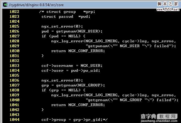 nginx 0.8.54/1.0.0 在cygwin环境下的编译（包括 nginx_mod_h264_streaming-2.2.7）1