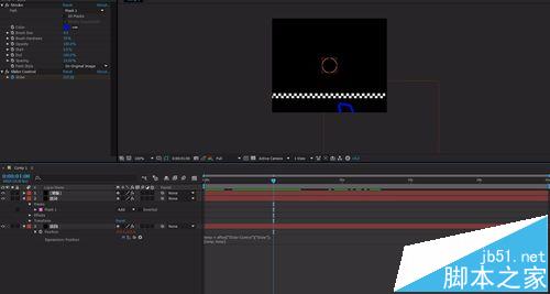 AE怎么使用Expression绘制滚铁环的动画?5
