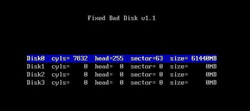 u盘启动盘中FBDISK(fixed bad disk)坏盘分区器使用教程4