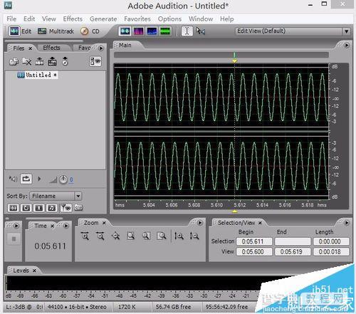 Adobe Audition 3.0生成不同频率的sine波的方法6