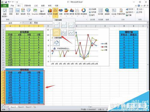 Excel2010怎么制作分层折线图? excel分层折线图的制作方法6