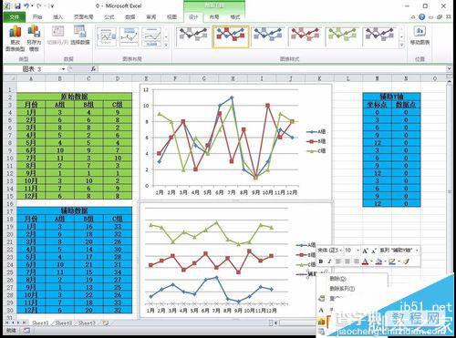 Excel2010怎么制作分层折线图? excel分层折线图的制作方法12