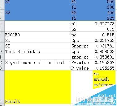 Excel怎么进行两个总体比例的假设检验?15