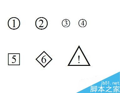 word如何打带圈、带方框、带三角的数字或字母?1