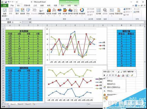 Excel2010怎么制作分层折线图? excel分层折线图的制作方法15