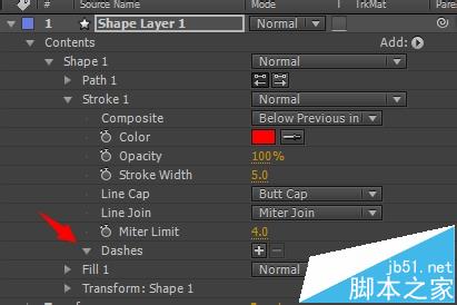 After Effects怎么画虚线? ae虚线的绘制方法2