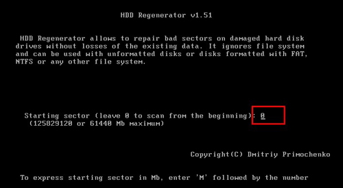 u启动HDD Regenerator dos版硬盘坏道检测工具使用教程4