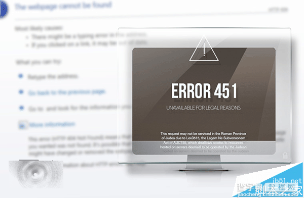 全新HTTP网页出现错误代码451是怎么来的?1