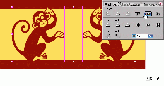 用Illustrator制作红色风格的2004猴年贺卡17