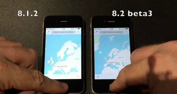 iOS 8.2怎么样？iPhone 4s 运行 iOS 8.2 与 iOS 8.1.2 性能对比视频2