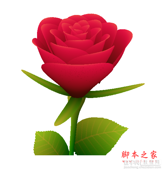 HTML5 canvas绘制的玫瑰花效果1