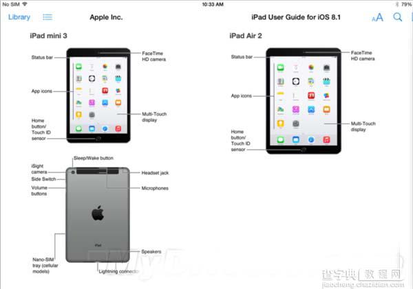 iPad用户手册意外泄密 ipad air2、mini3配置确定2