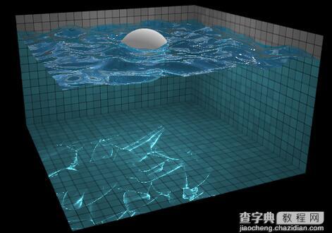 多视角3D逼真HTML5水波动画1
