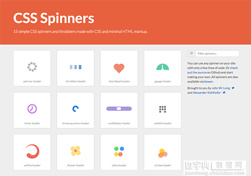 使用Loader.css和css-spinners来制作加载动画的方法1