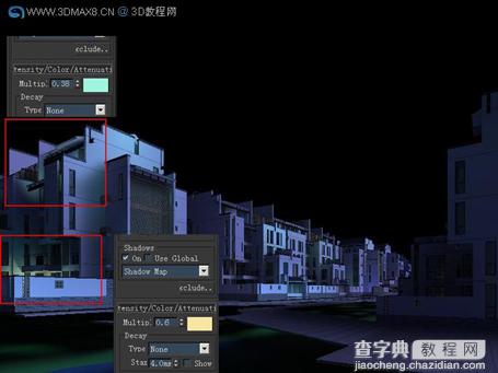 VRay建筑渲染夜景效果图教程9