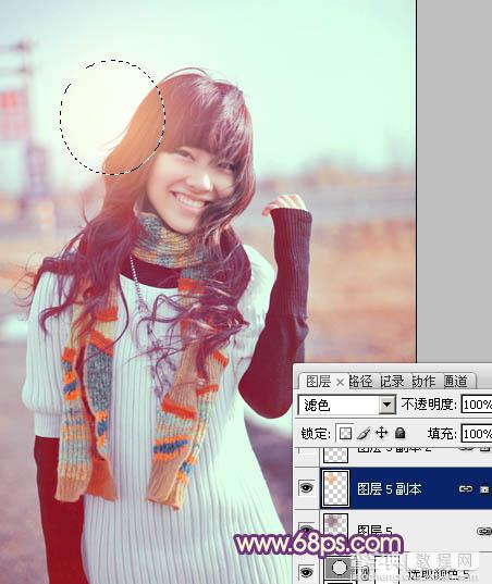 Photoshop将写真人物图片增加温暖橙紫色效果34