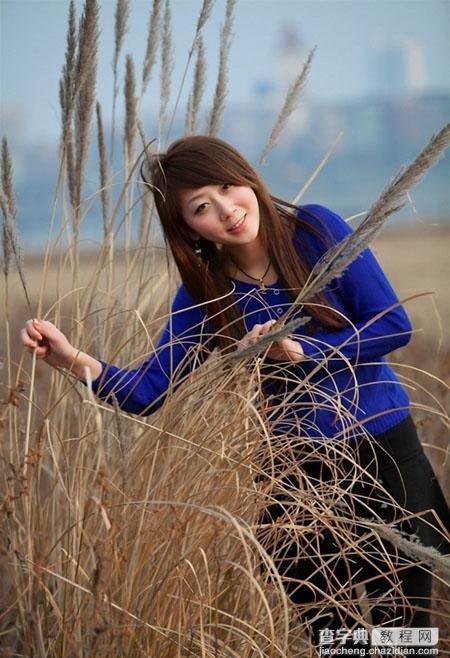 Photosho将外景人物图片添加上流行的日韩淡褐色1