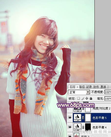 Photoshop将写真人物图片增加温暖橙紫色效果38