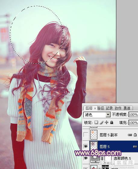 Photoshop将写真人物图片增加温暖橙紫色效果33