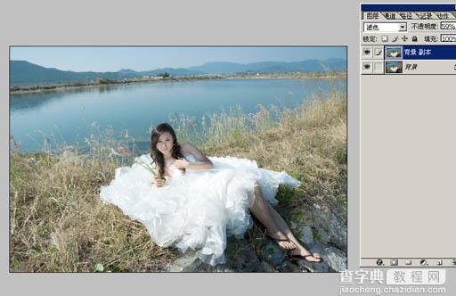 Photoshop打造红外线风格外景婚片4