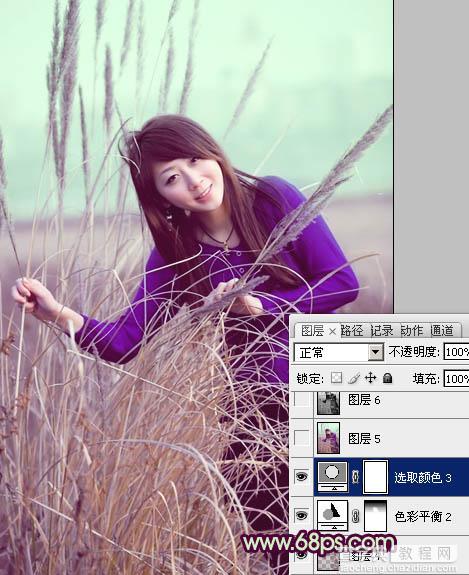 Photosho将外景人物图片添加上流行的日韩淡褐色25