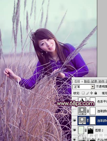 Photosho将外景人物图片添加上流行的日韩淡褐色12
