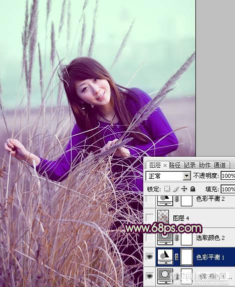 Photosho将外景人物图片添加上流行的日韩淡褐色15